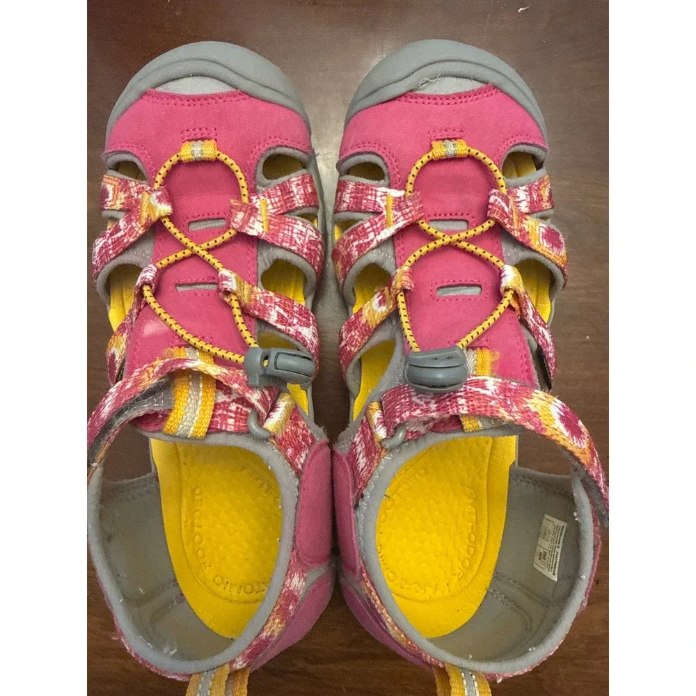 Keen Seacamp II CNX Kids Hiking Sandals Pink Yellow Size 5 Big Kid 1014430